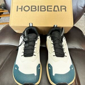 HOBIBEAR Lightweight Trail Sneakers — Cream & Teal
